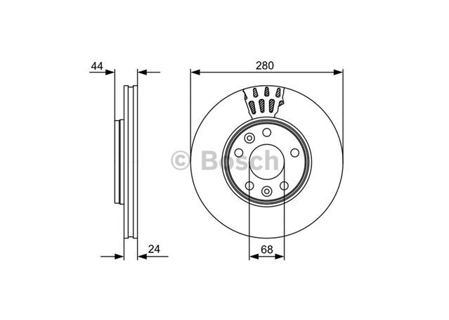 Bosch Brake Rotor Pair Front BD1397