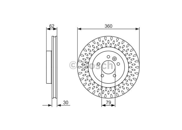 Bosch Brake Rotor Single Front BD1421