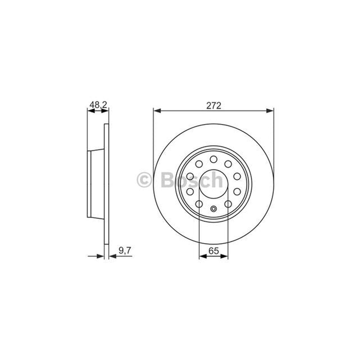 Bosch Brake Rotor Pair Rear BD1515
