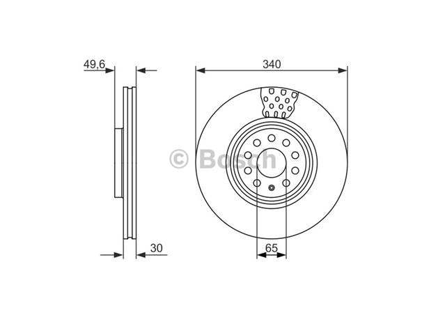 Bosch Brake Rotor Single Front BD1566