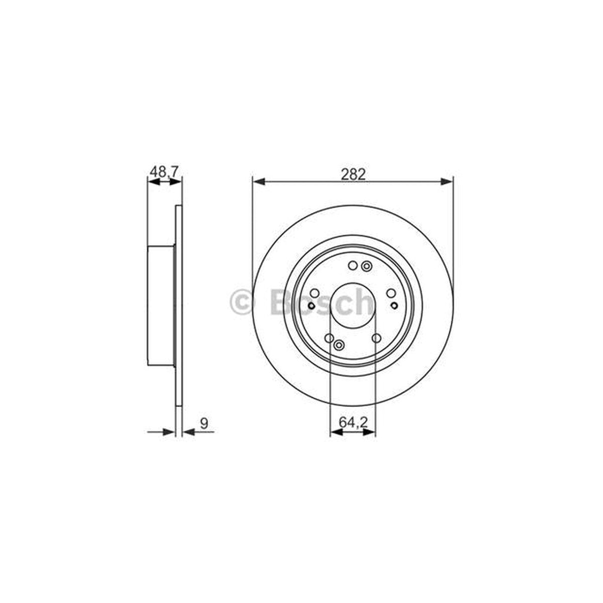 Bosch Brake Rotor Pair Rear BD1569