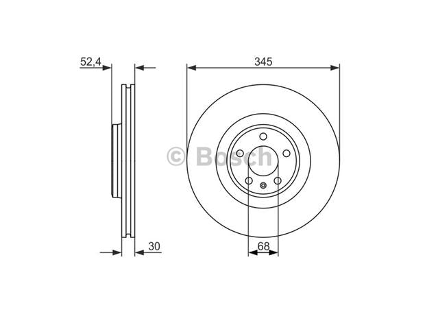 Bosch Brake Rotor Pair Front BD1577