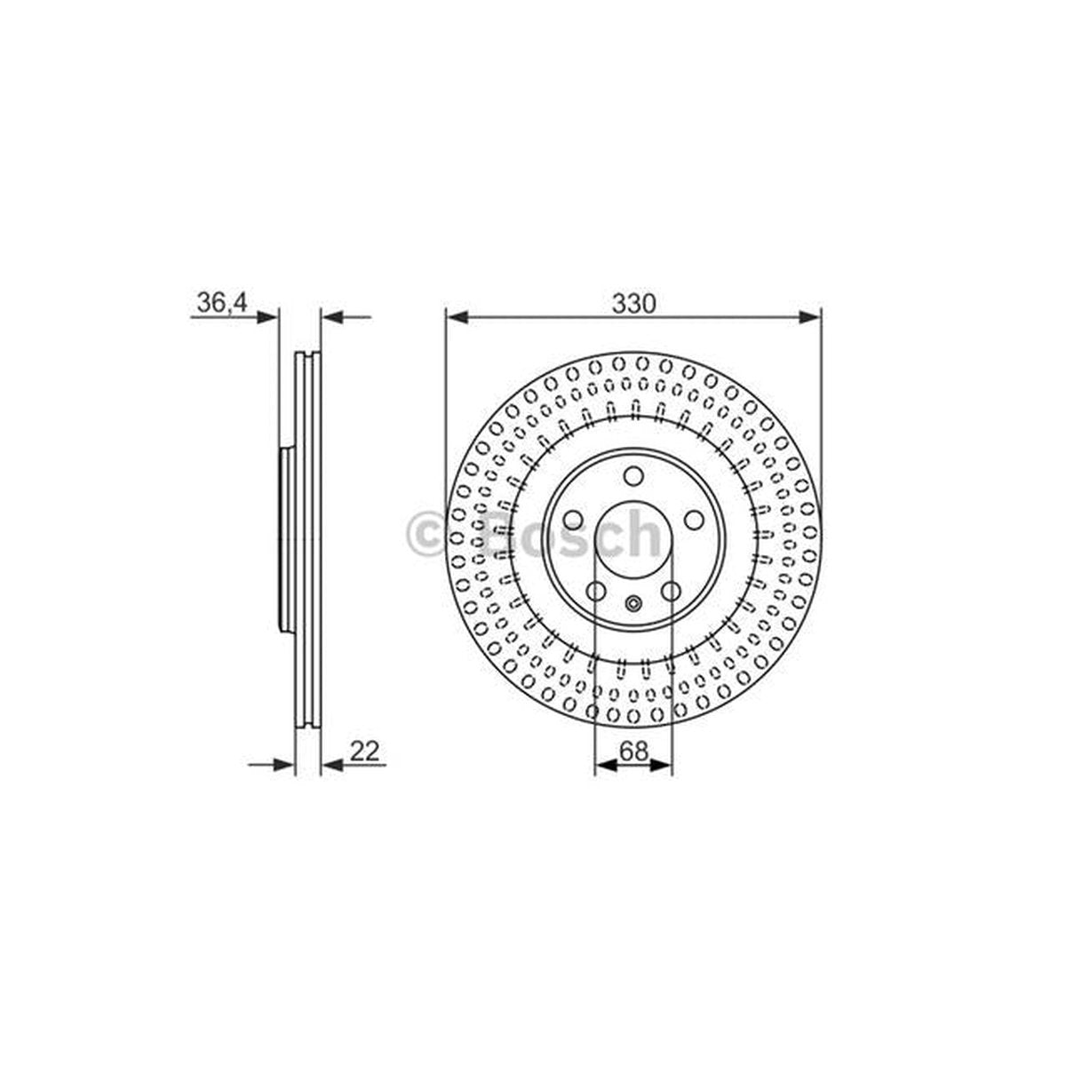 Bosch Brake Rotor Pair Rear BD1580