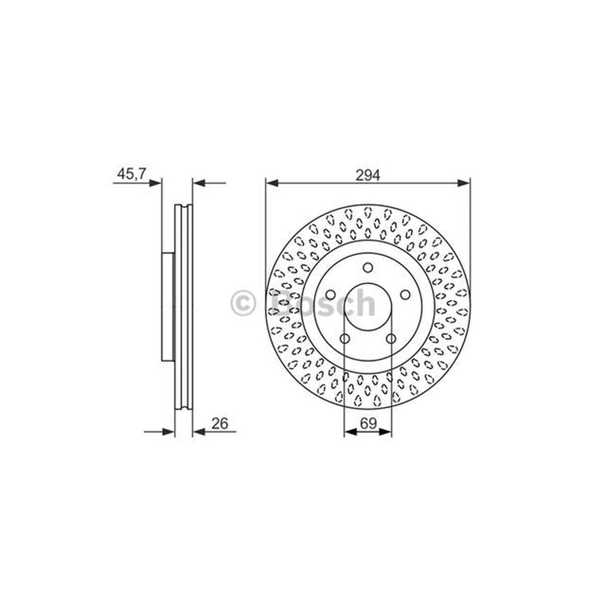 Bosch Brake Rotor Single Front BD1581