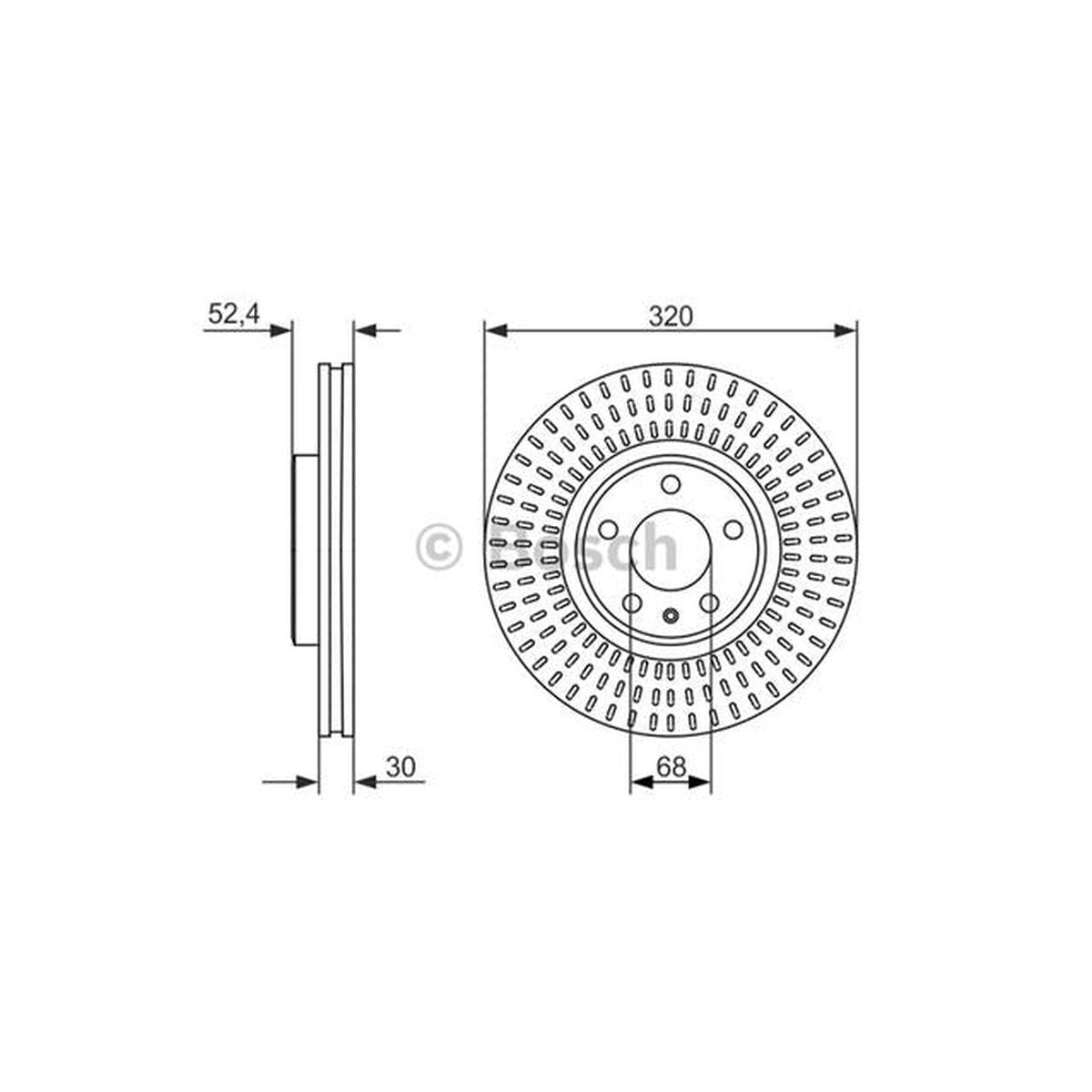 Bosch Brake Rotor Pair Front BD1583