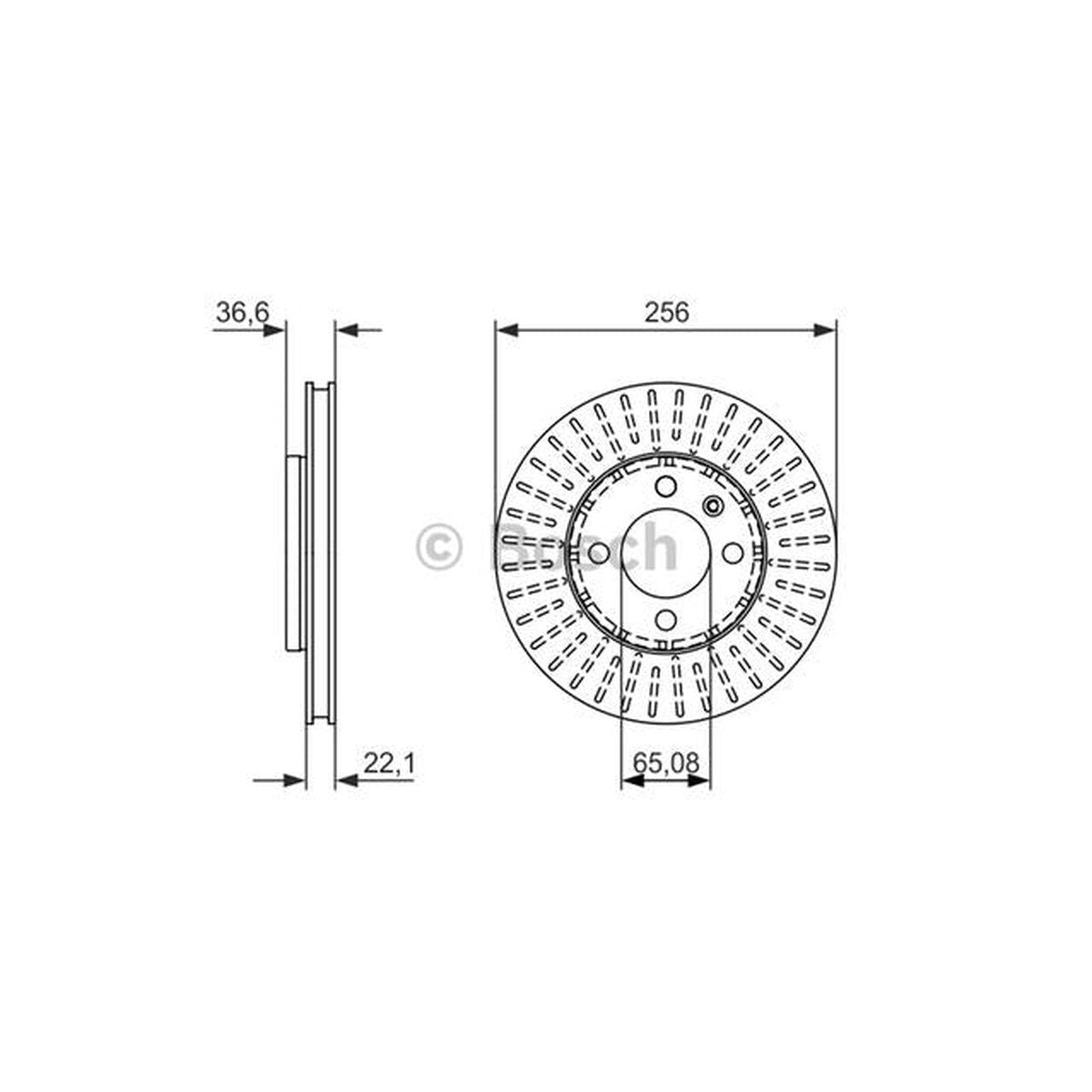 Bosch Brake Rotor Pair Front BD1606
