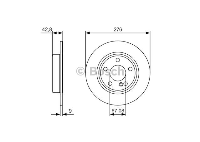Bosch Brake Rotor Single Rear BD1690
