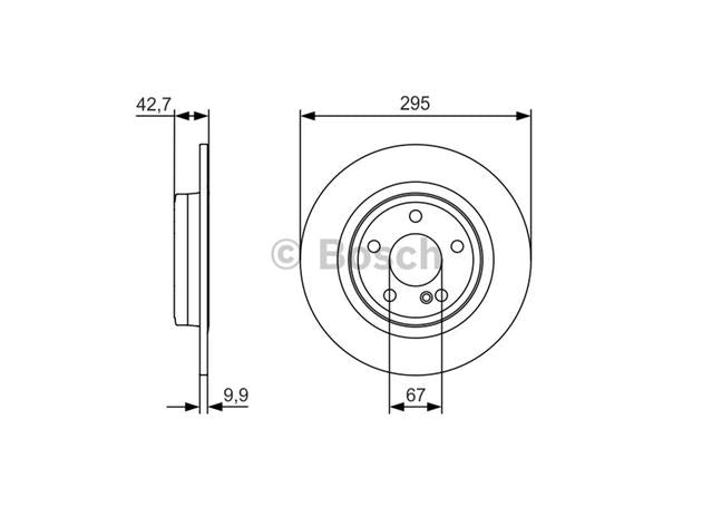 Bosch Brake Rotor Single Rear BD1691