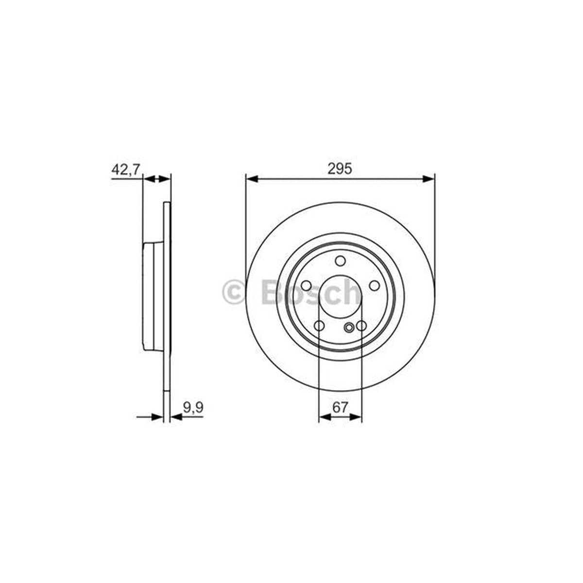 Bosch Brake Rotor Pair Rear BD1691