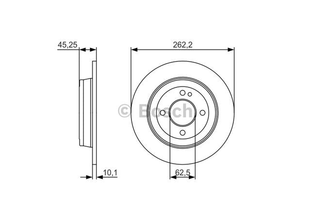 Bosch Brake Rotor Single Rear BD1731