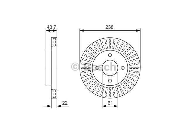 Bosch Brake Rotor Pair Front BD2147