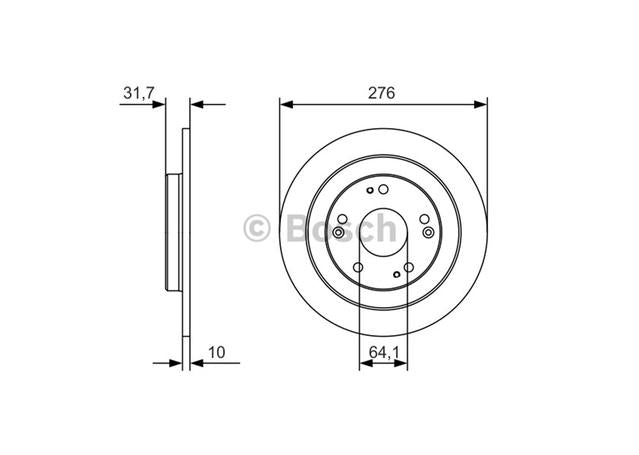 Bosch Brake Rotor Pair Rear BD2152