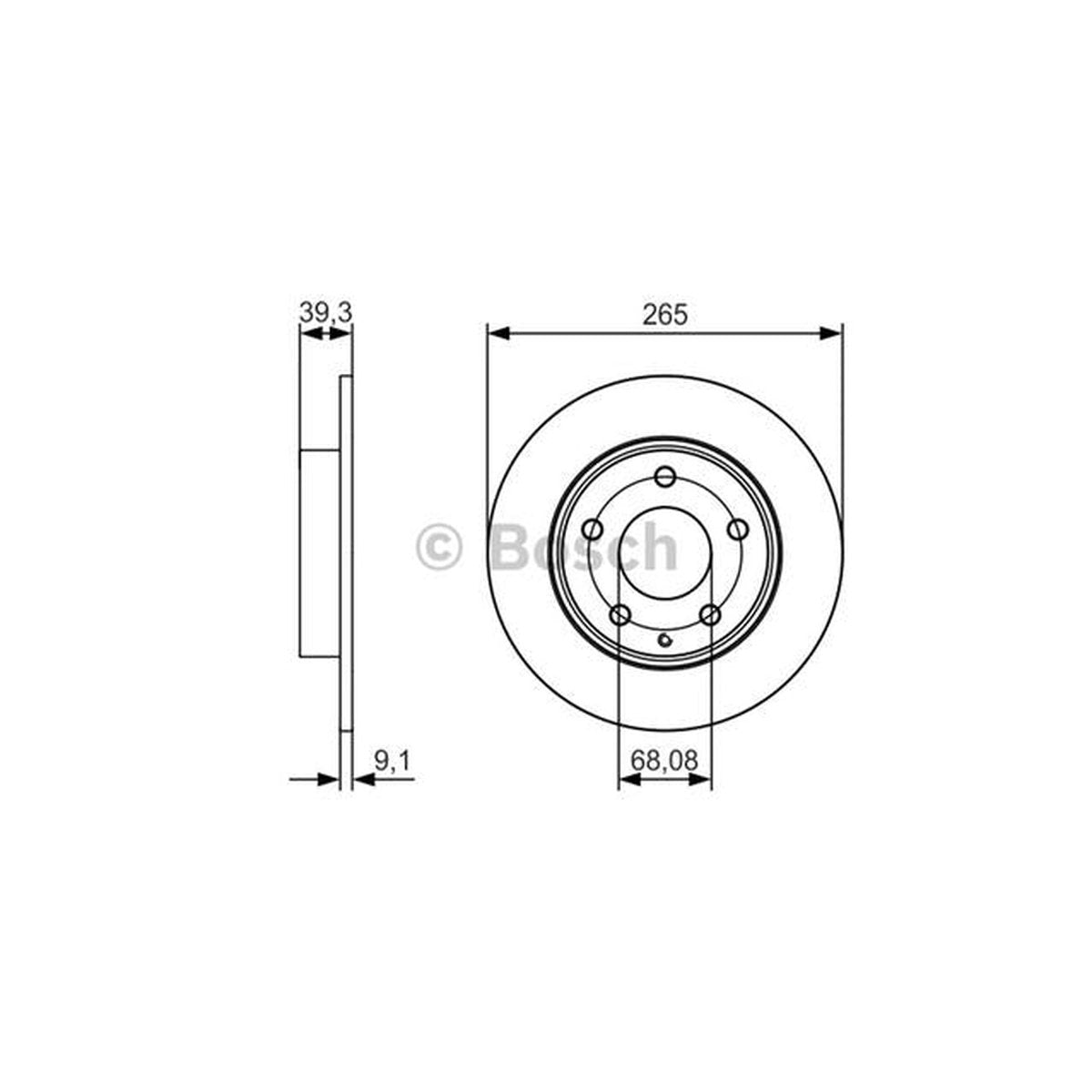 Bosch Brake Rotors Single BD2165