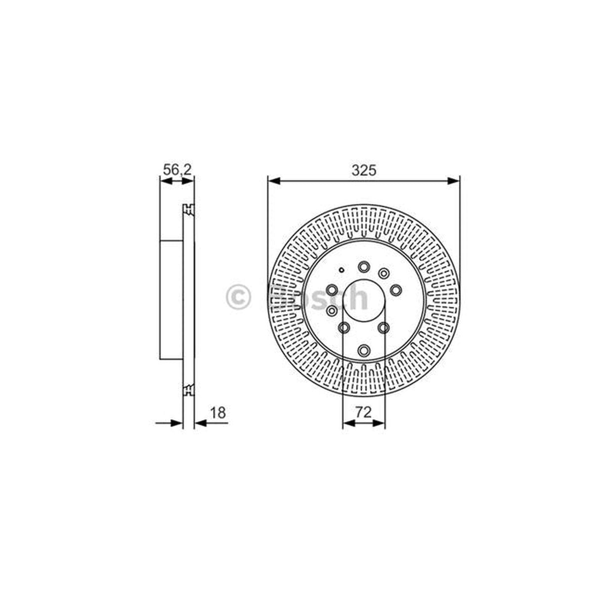 Bosch Brake Rotor Single Rear BD2169