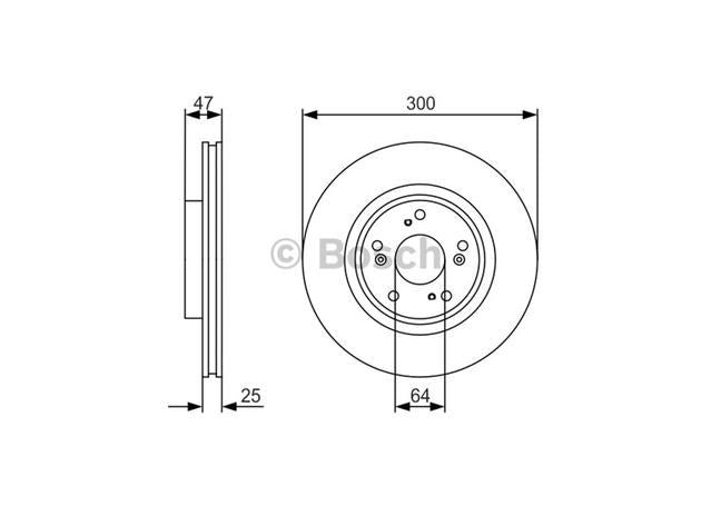 Bosch Brake Rotor Single Front BD1759