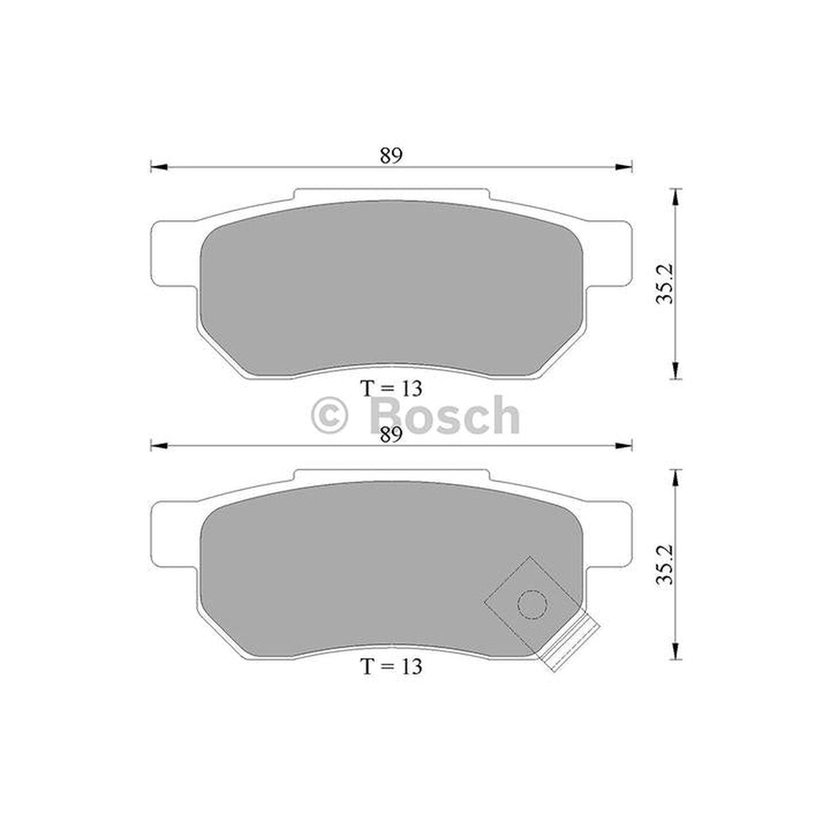 Bosch Blue Line Brake Pad Set Rear DB1163BL