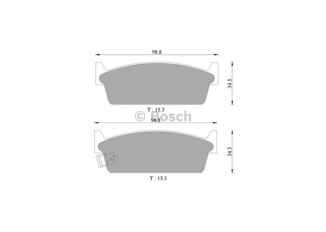 Bosch Blue Line Brake Pad Set Rear DB1144BL