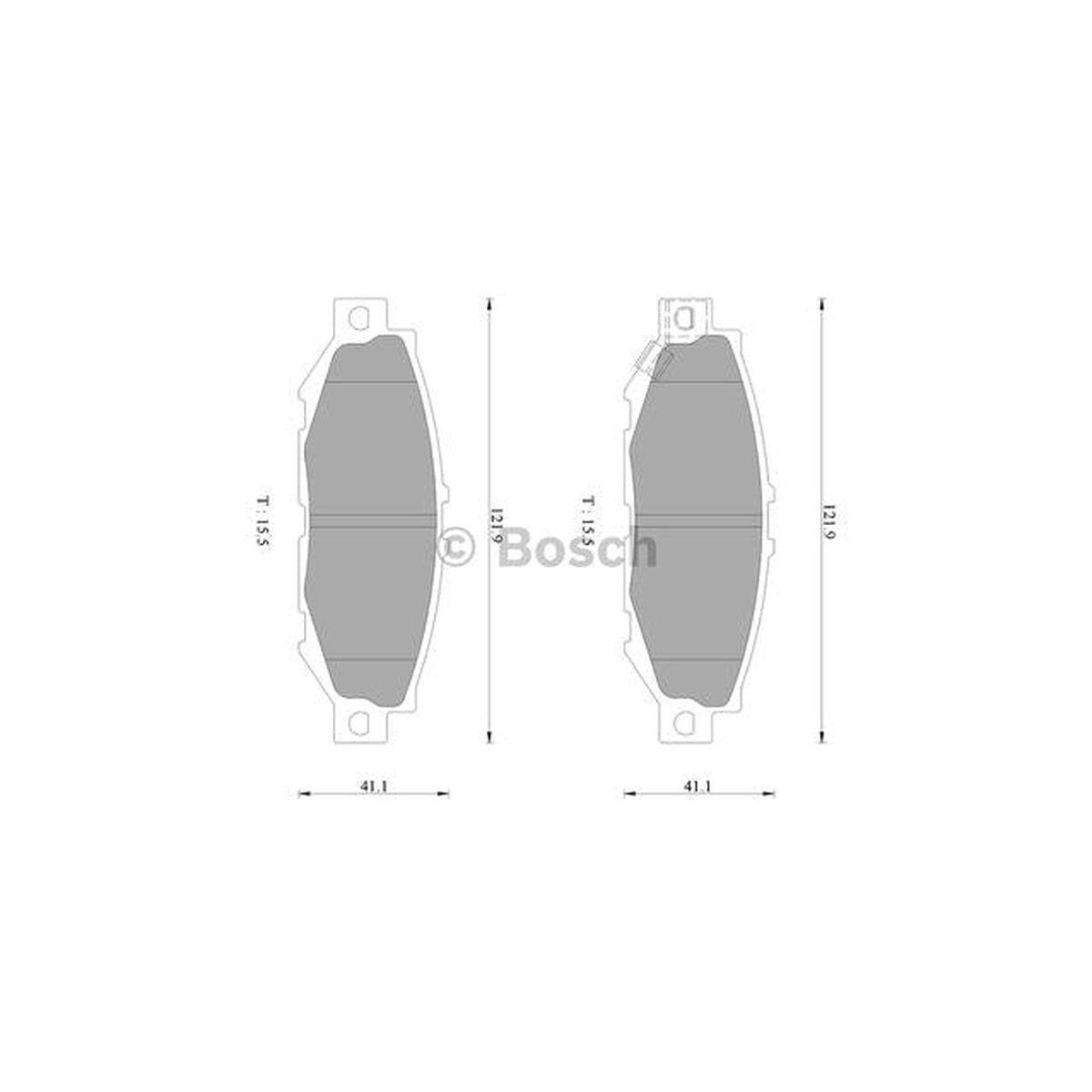 Bosch Blue Line Brake Pad Set Rear DB1396BL