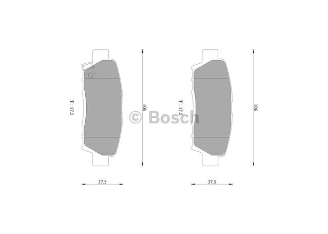 Bosch Blue Line Brake Pad Set Rear DB1384BL