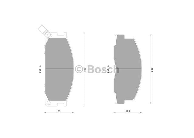 Bosch Blue Line Brake Pad Set Front DB1122BL