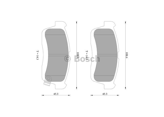 Bosch Blue Line Brake Pad Set Front DB1768BL