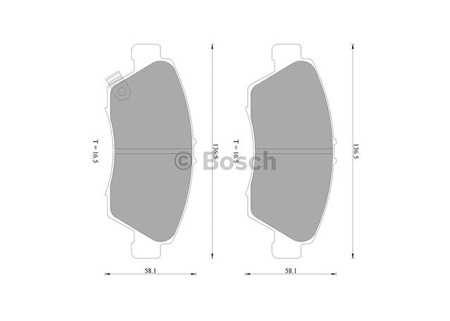 Bosch Blue Line Brake Pad Set Front DB1662BL
