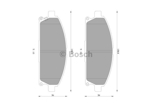 Bosch Blue Line Brake Pad Set Front DB1333BL