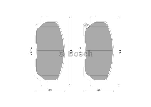 Bosch Blue Line Brake Pad Set Front DB1488BL