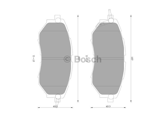 Bosch Blue Line Brake Pad Set Front DB1722BL