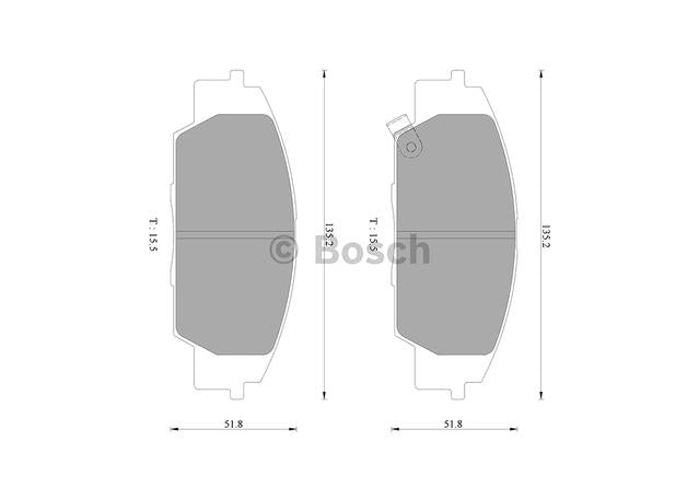 Bosch Blue Line Brake Pad Set Front DB1452BL