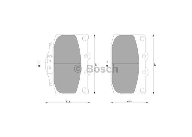Bosch Blue Line Brake Pad Set Front DB416BL