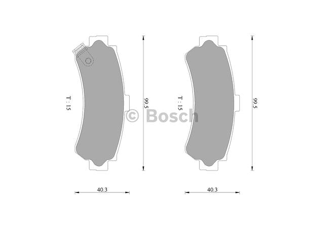 Bosch Blue Line Brake Pad Set Rear DB1411BL