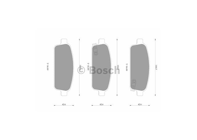 Bosch Blue Line Brake Pad Set Rear DB1990BL