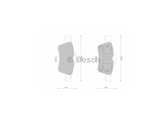 Bosch Blue Line Brake Pad Set Rear DB1665BL