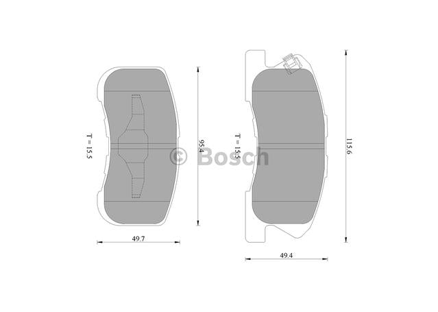Bosch Blue Line Brake Pad Set Front DB1380BL