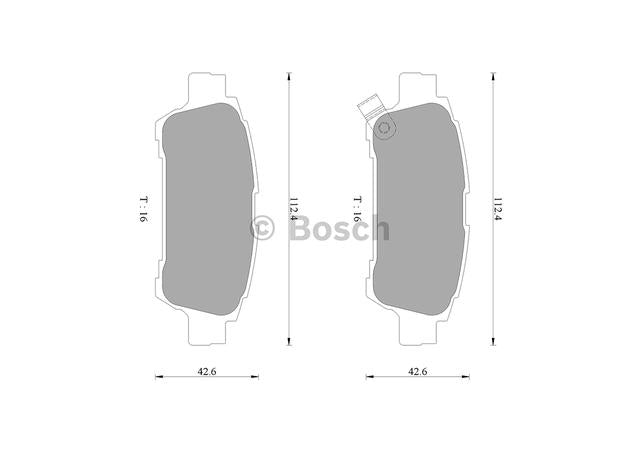 Bosch Blue Line Brake Pad Set Rear DB1660BL