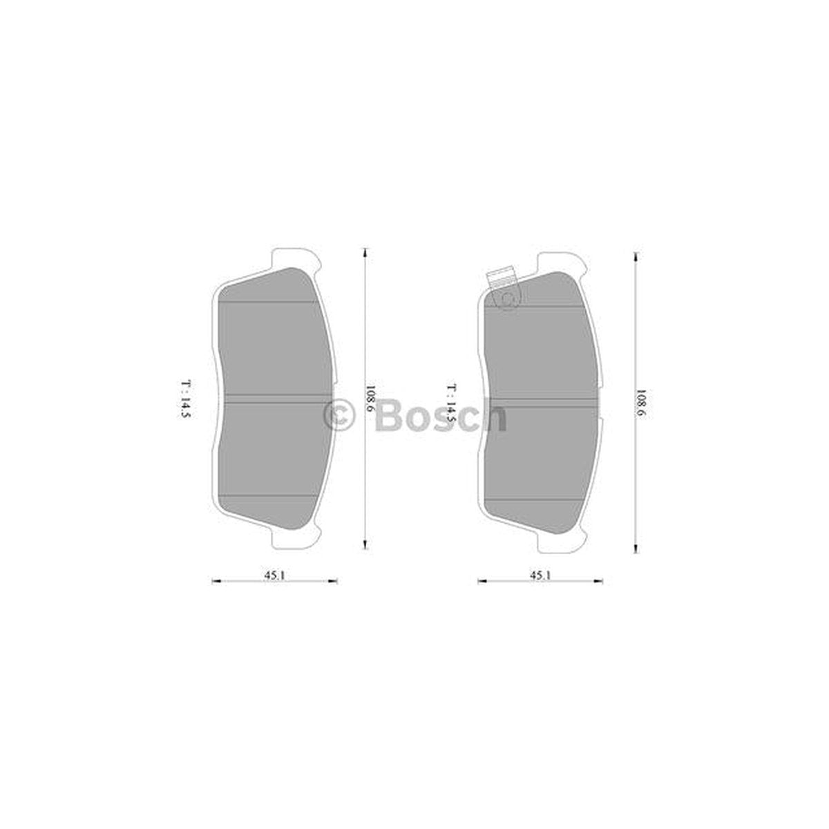 Bosch Blue Line Brake Pad Set Front DB1674BL
