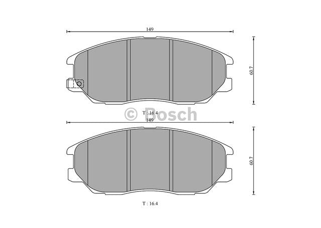 Bosch Blue Line Brake Pad Set Front DB1684BL