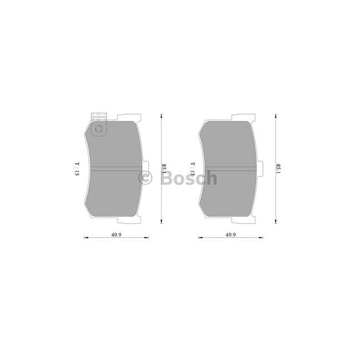 Bosch Blue Line Brake Pad Set Rear DB437BL