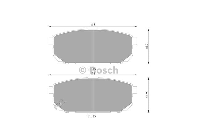 Bosch Blue Line Brake Pad Set Rear DB1816BL