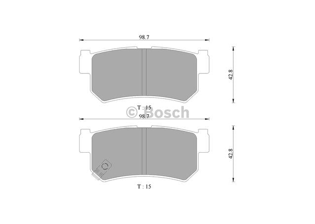 Bosch Blue Line Brake Pad Set Rear DB1814BL