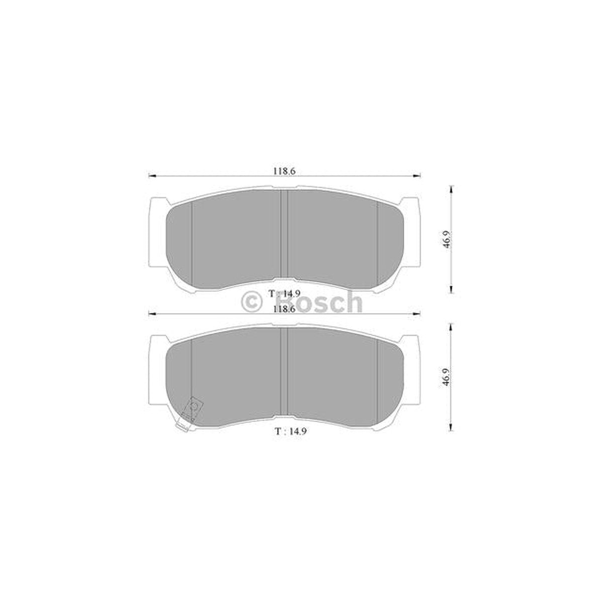 Bosch Blue Line Brake Pad Set Rear DB2035BL