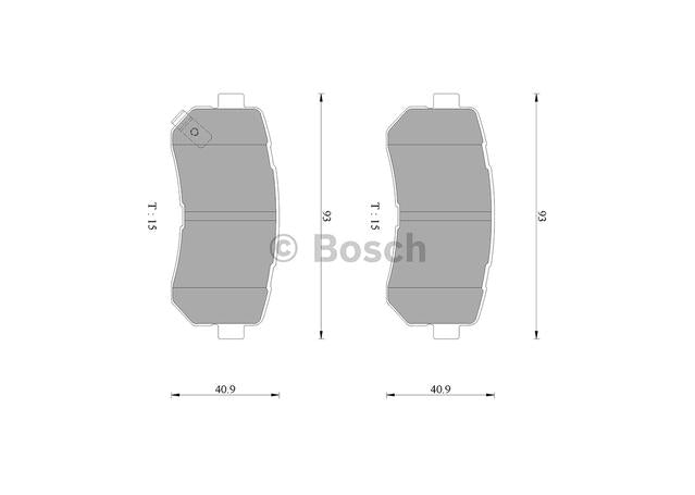 Bosch Blue Line Brake Pad Set Rear DB1943BL