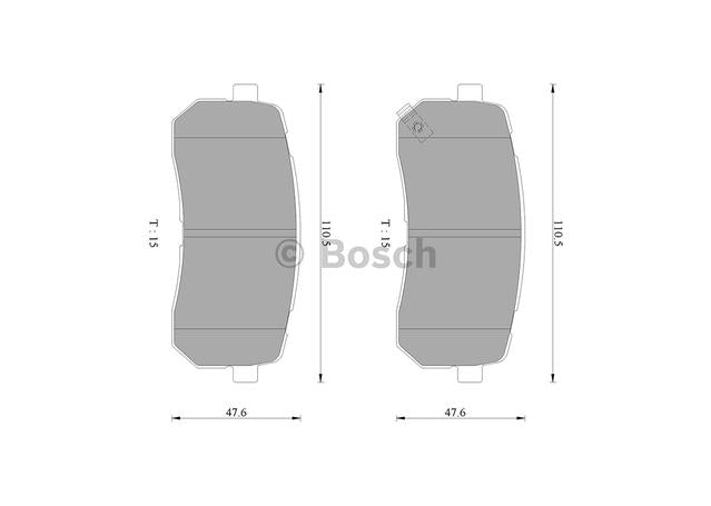 Bosch Blue Line Brake Pad Set Rear DB1957BL