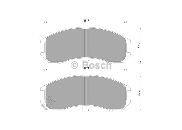 Bosch Blue Line Brake Pad Set Front DB1114BL