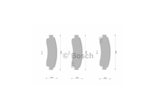 Bosch Blue Line Brake Pad Set Rear DB1118BL