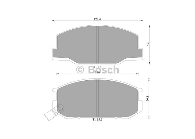 Bosch Blue Line Brake Pad Set Front DB1208BL