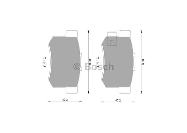 Bosch Blue Line Brake Pad Set Rear DB1265BL
