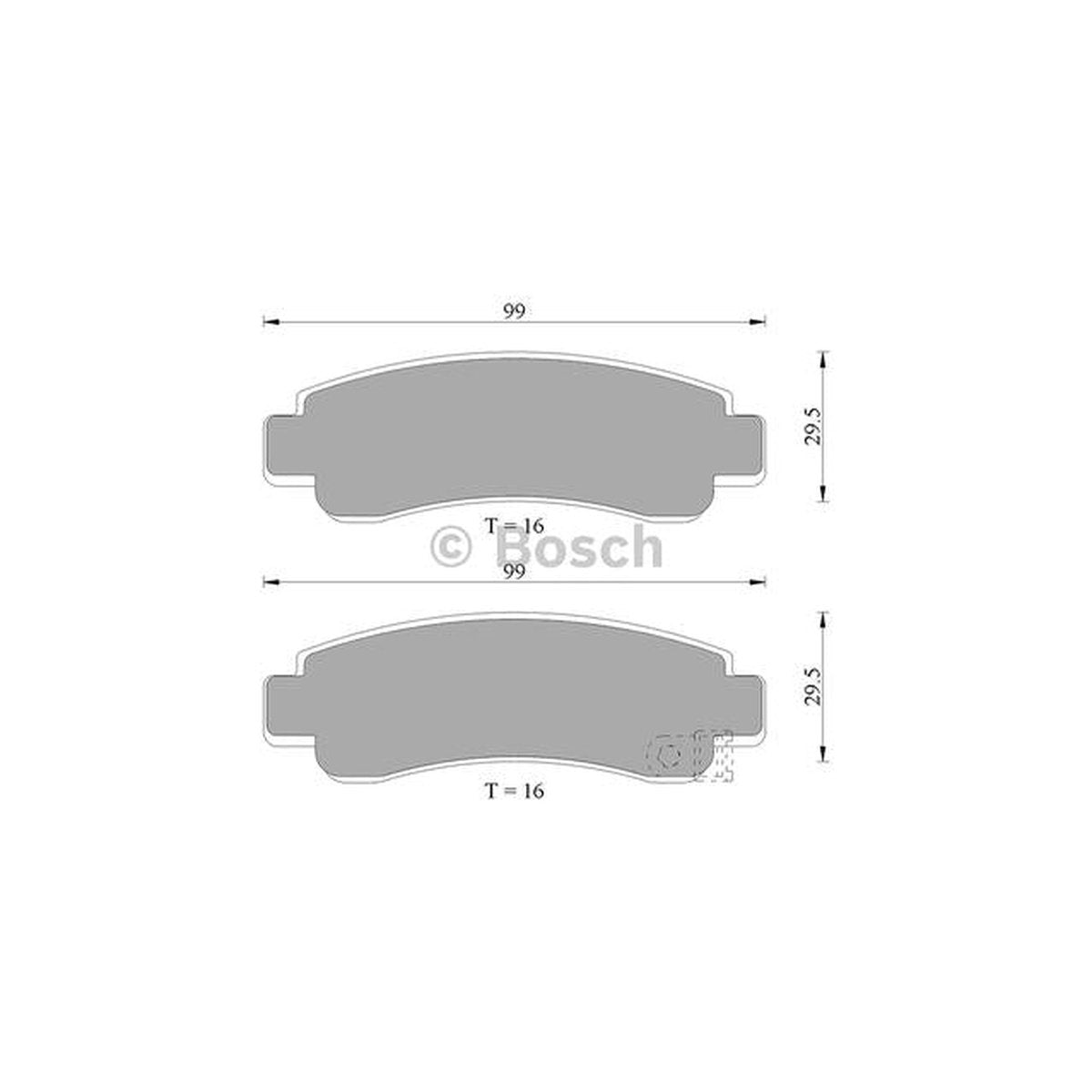 Bosch Blue Line Brake Pad Set Rear DB1211BL