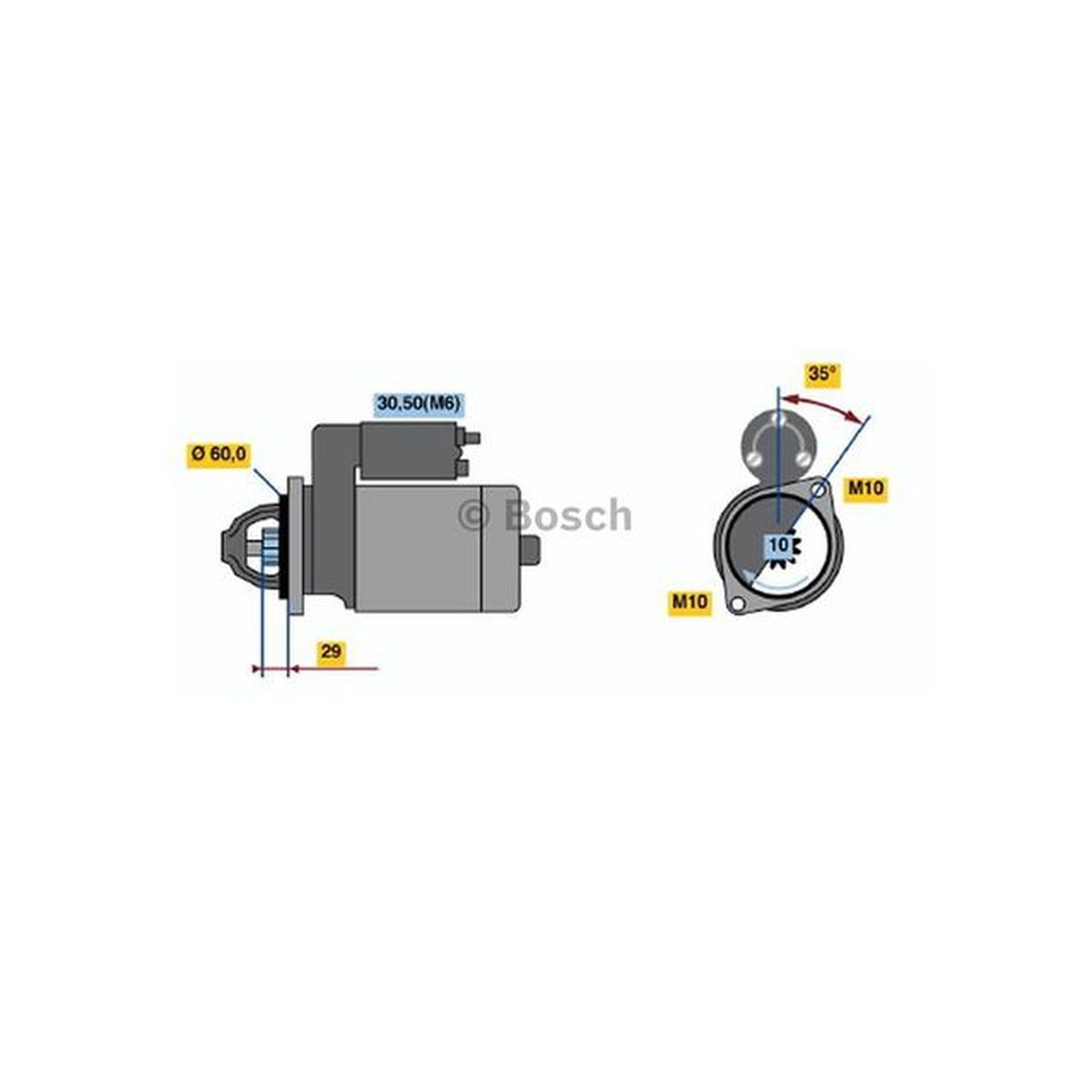 Bosch Starter Motor 0 001 108 222